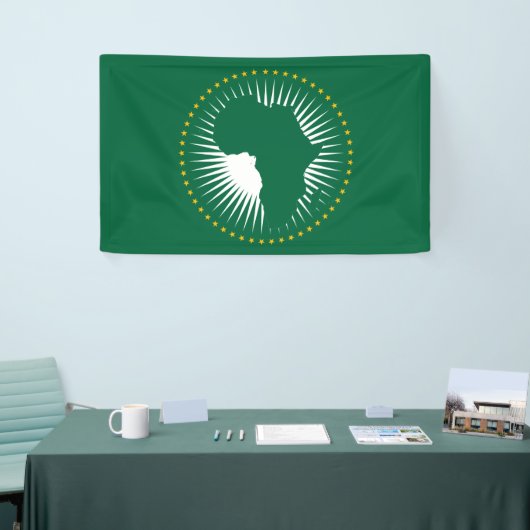 Vlagbanner van de Afrikaanse Unie Spandoek (Beurs)