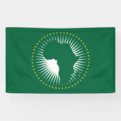 Vlagbanner van de Afrikaanse Unie Spandoek (Horizontaal)