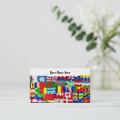 Vlagbehangselpapier, Jouw naam hier Visitekaartje (Staand voorkant)