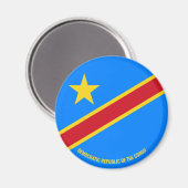Vlagcharming Democratische Republiek Congo Magneet (Voorkant / Achterkant)