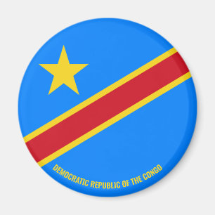 Vlagcharming Democratische Republiek Congo Magneet