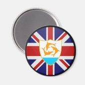 Vlagcirkel van de Anguilla-kwaliteit Magneet (Voorkant / Achterkant)