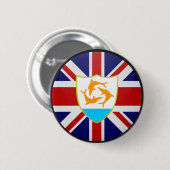 Vlagcirkel van de Anguilla-kwaliteit Ronde Button 5,7 Cm (Voorkant /achterkant)
