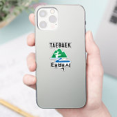 Vlagembleem van Taebaek, Zuid-Korea Sticker (Telefoon)