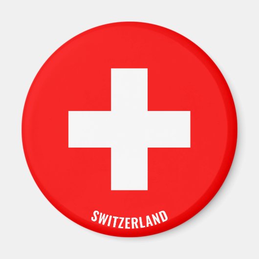 Vlagencharmeringspatriottiek in Zwitserland Magneet (Voorkant)