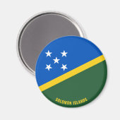 Vlagencharmeringspatriottiek op de Salomonseilande Magneet (Voorkant / Achterkant)