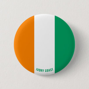 Vlagencharterkunst voor Ivoorkust Ronde Button 5,7 Cm