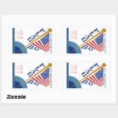 Vlagendag Rechthoekige Sticker (Vel)