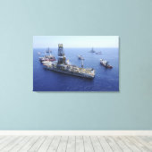 Vlagende vluchtuitvoeringen uitgevoerd door het dr canvas afdruk (Insitu (Houten vloer))