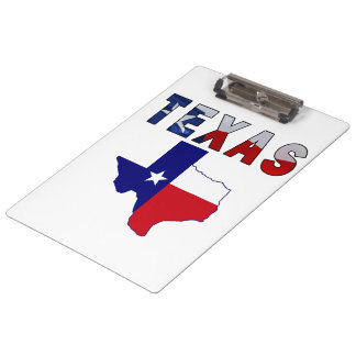 Vlagenkaart met Texas Klembord