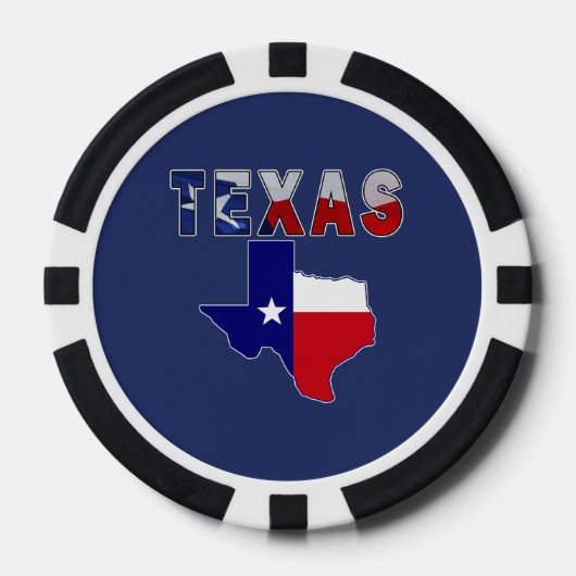Vlagenkaart met Texas Poker Chips (Voorkant)