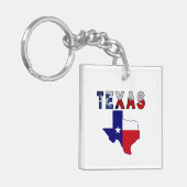 Vlagenkaart met Texas Sleutelhanger (Voorkant Links)