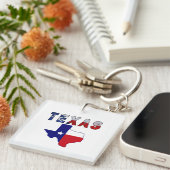Vlagenkaart met Texas Sleutelhanger (Voorkant Rechts)