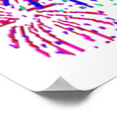 Vlagenkaart van de V.S. en Vuurwerk met Textuur Poster (Hoek)