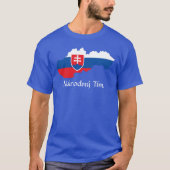 Vlagenkaart van Slowakije Národný Tím T-Shirt (Voorkant)
