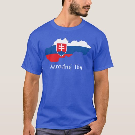 Vlagenkaart van Slowakije Národný Tím T-Shirt (Voorkant)