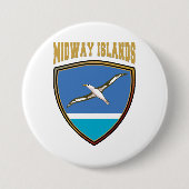 Vlagenschip van de Midway Islands Ronde Button 7,6 Cm (Voorkant)
