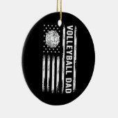 Vlagenvolleybal Papa Volleyball Dag Vibes Keramisch Ornament (Rechts)