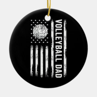 Vlagenvolleybal Papa Volleyball Dag Vibes Keramisch Ornament