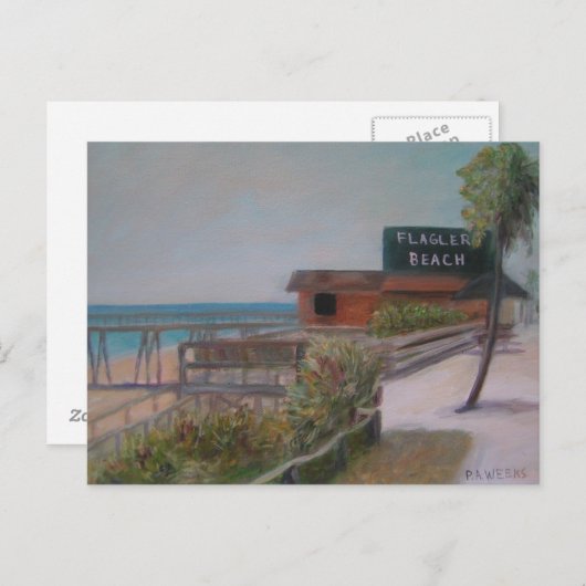 VLAGER BEACH Briefkaart (Voorkant / Achterkant)