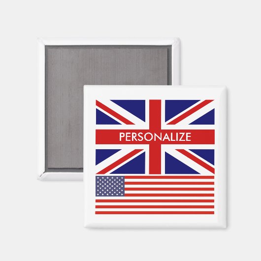 Vlagerijkkoelkast van de Engelse Amerikaanse Union Magneet (Voorkant / Achterkant)