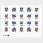 VLAGG VAN DE STAAT NEW YORK RONDE STICKER (Vel)