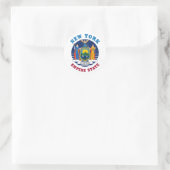 VLAGG VAN DE STAAT NEW YORK RONDE STICKER (Tas)