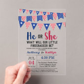 Vlaggen 4 juli: seksfeest acryl uitnodigingen (Insitu (Draagbaar))