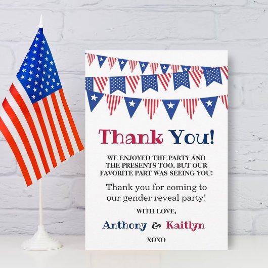 Vlaggen 4 juli: seksfeest bedankkaart