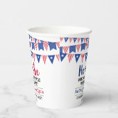 Vlaggen 4 juli: seksfeest papieren bekers (Rechts)