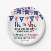 Vlaggen 4 juli: seksfeest papieren bordje (Voorkant)