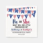 Vlaggen 4 juli: seksfeest servet (Voorkant)