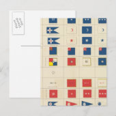 Vlaggen, badges, enz. briefkaart (Voorkant / Achterkant)