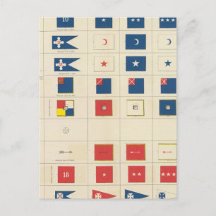 Vlaggen, badges, enz. briefkaart