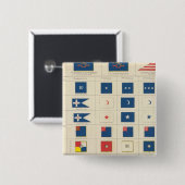Vlaggen, badges, enz. vierkante button 5,1 cm (Voorkant /achterkant)