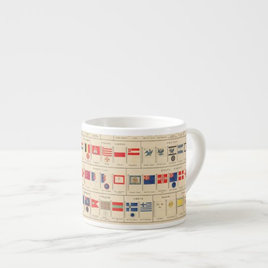 Vlaggen, badges espresso kop (Voorkant rechts)