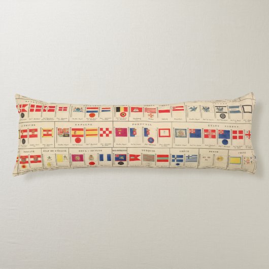 Vlaggen, badges lichaamskussen (Voorkant)