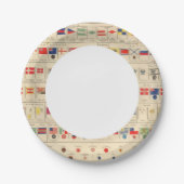 Vlaggen, badges papieren bordje (Voorkant)