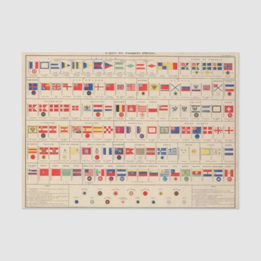 Vlaggen, badges tissuepapier (Voorkant)