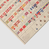 Vlaggen, badges tissuepapier (Detail)