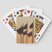 Vlaggen bij Sunset American Patriotic USA Pokerkaarten (Achterkant)