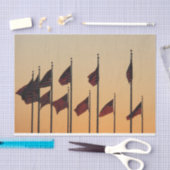 Vlaggen bij Sunset American Patriotic USA Tissuepapier (Craft)