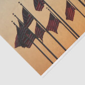 Vlaggen bij Sunset American Patriotic USA Tissuepapier (Detail)
