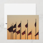 Vlaggen bij zonsondergang Amerikaanse patriottisch (Voorkant / Achterkant)
