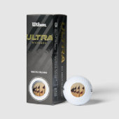 Vlaggen bij zonsondergang Amerikaanse patriottisch Golfballen (Verpakking)