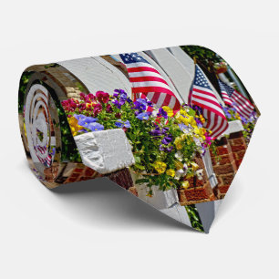 Vlaggen + Bloemen Stropdas
