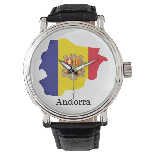 Vlaggen en Andorra Horloge (Voorkant)
