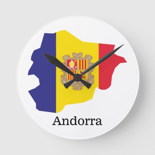 Vlaggen en Andorra Ronde Klok (Voorkant)