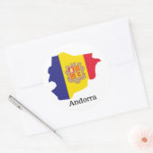 Vlaggen en Andorra Ronde Sticker (Envelop)