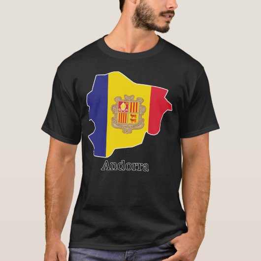 Vlaggen en Andorra T-shirt (Voorkant)